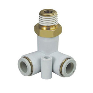 KQ2 series quick coupling external thread positive tee connector: KQ2D