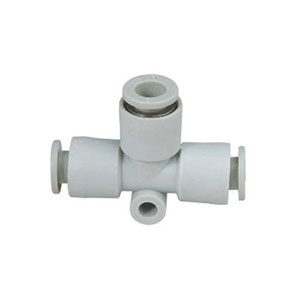 KQ2 series quick coupling T-type to 2-way tee: KQ2T