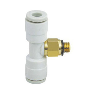 KJ series mini T-type external thread tee connector: KJT