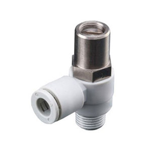 AS series speed control valve / Adjustable with a screwdriver: AS***01F-D