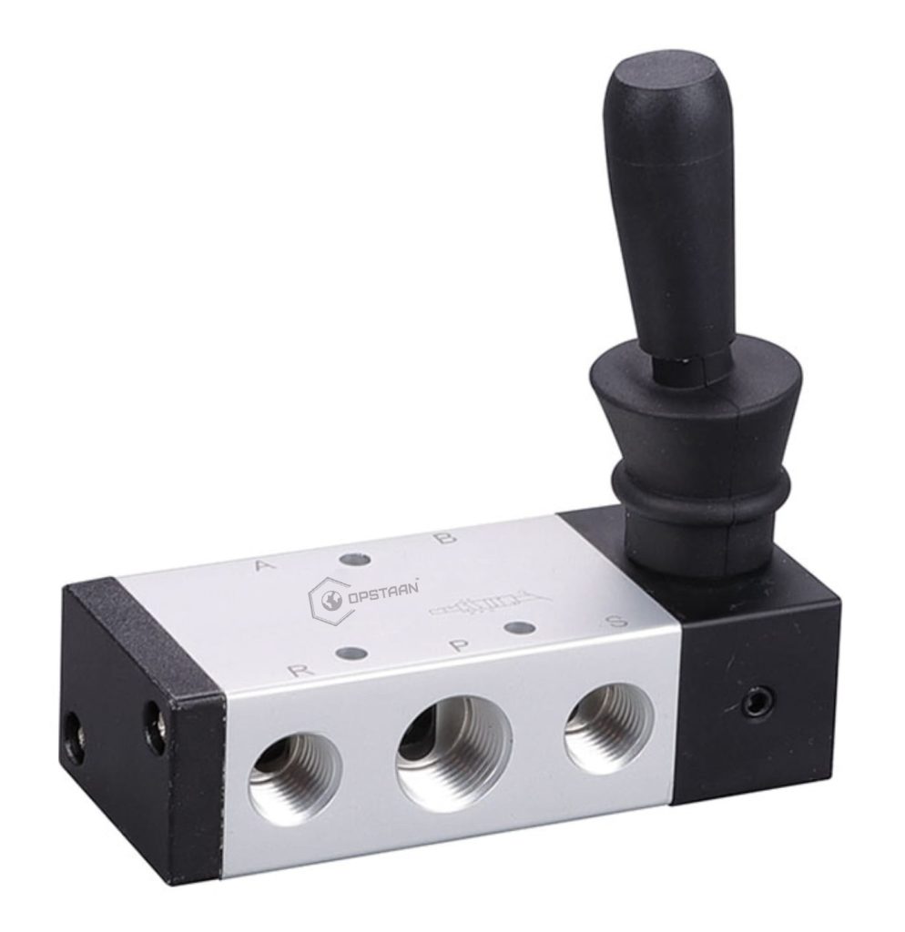 4H series manual lever valves (5-port 2-position, 5-port 3-position)